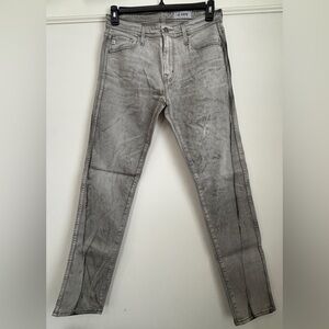 NWOT AG Adriano Goldschmied Men's Stone Gray Brown Stitch Slim Jeans Size 32R